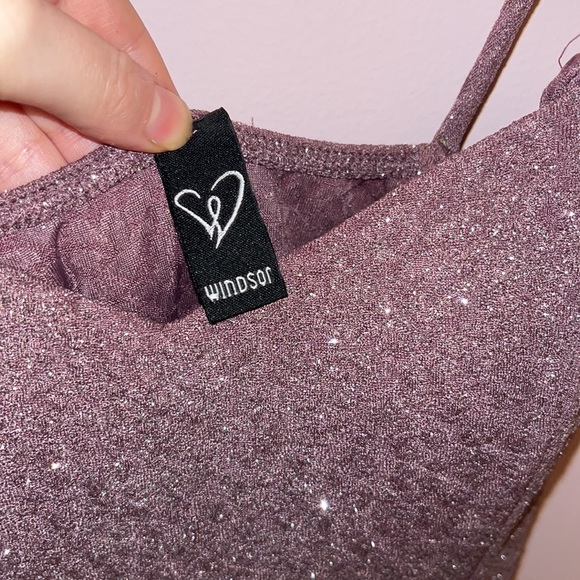 Windsor, purple, sparkly, long dress, Size XS - Picture 5 of 5